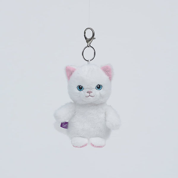 14cm Cats Protection White Kitten Keyring